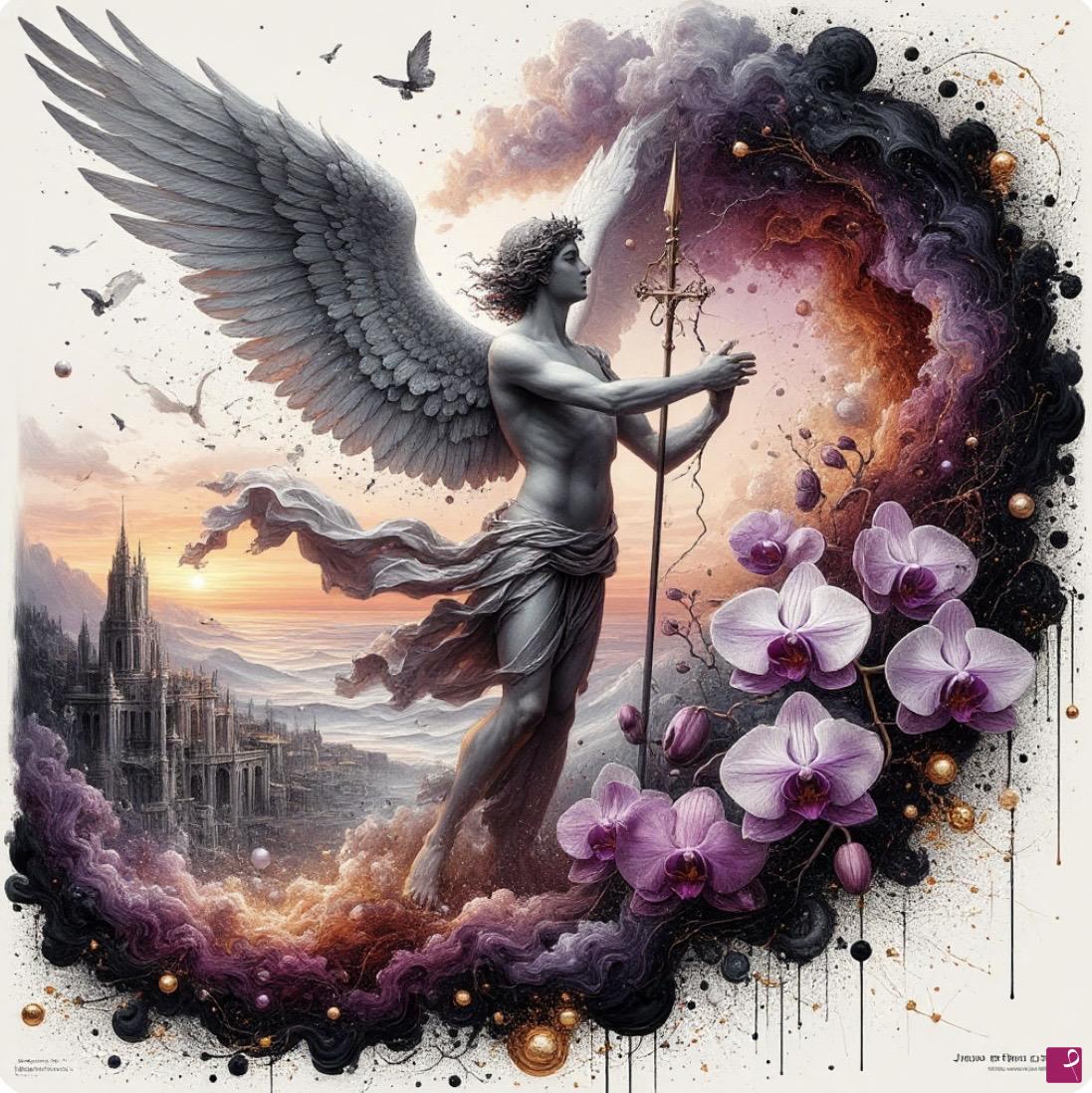 quadri in vendita online - Angel in Sky