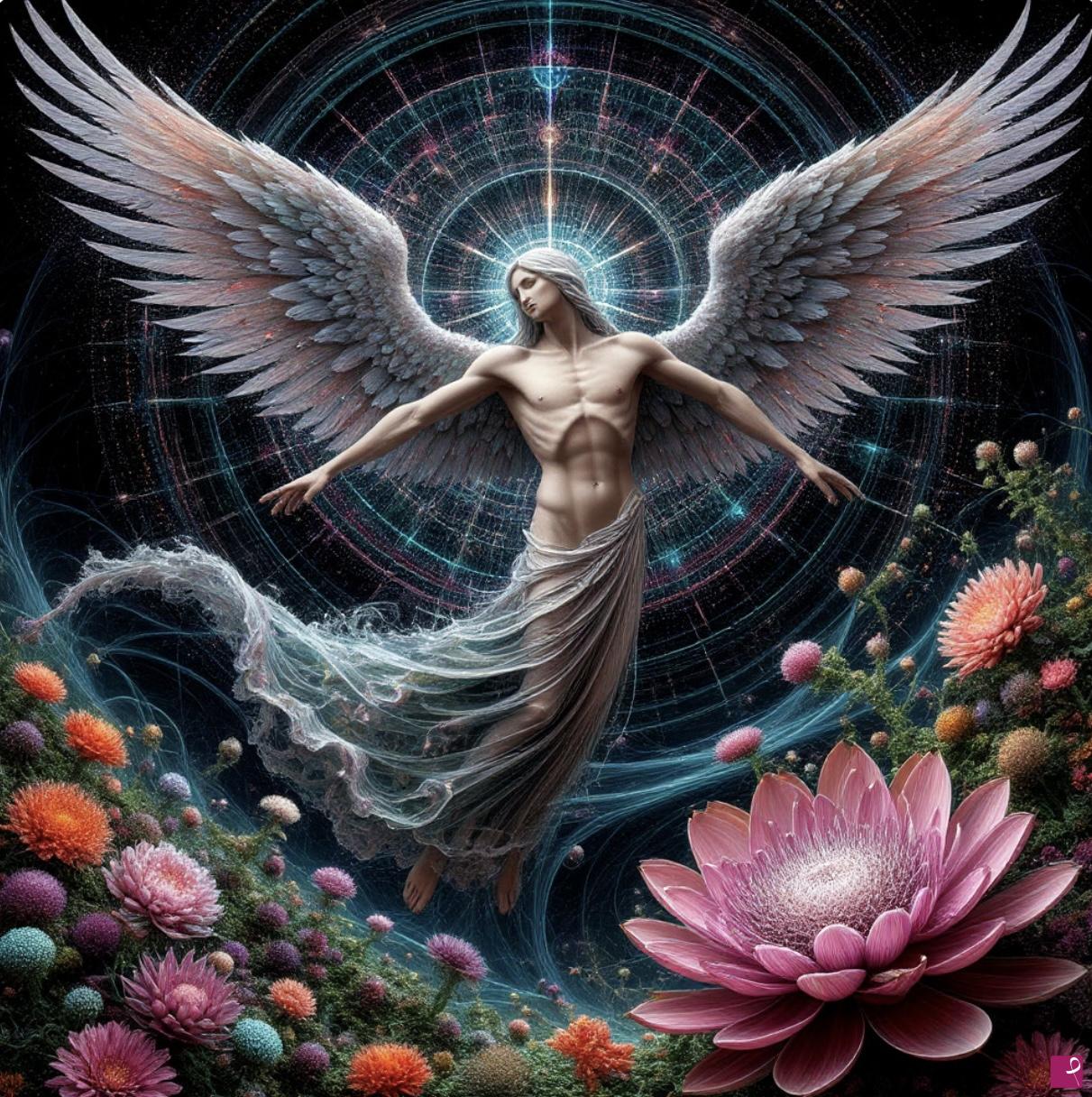 quadri in vendita online - Angel in the Garden of Eden