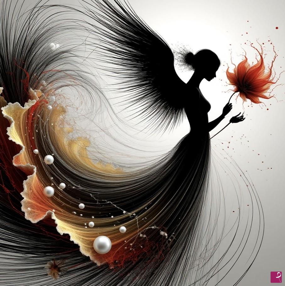 quadri in vendita online - Angel with flower