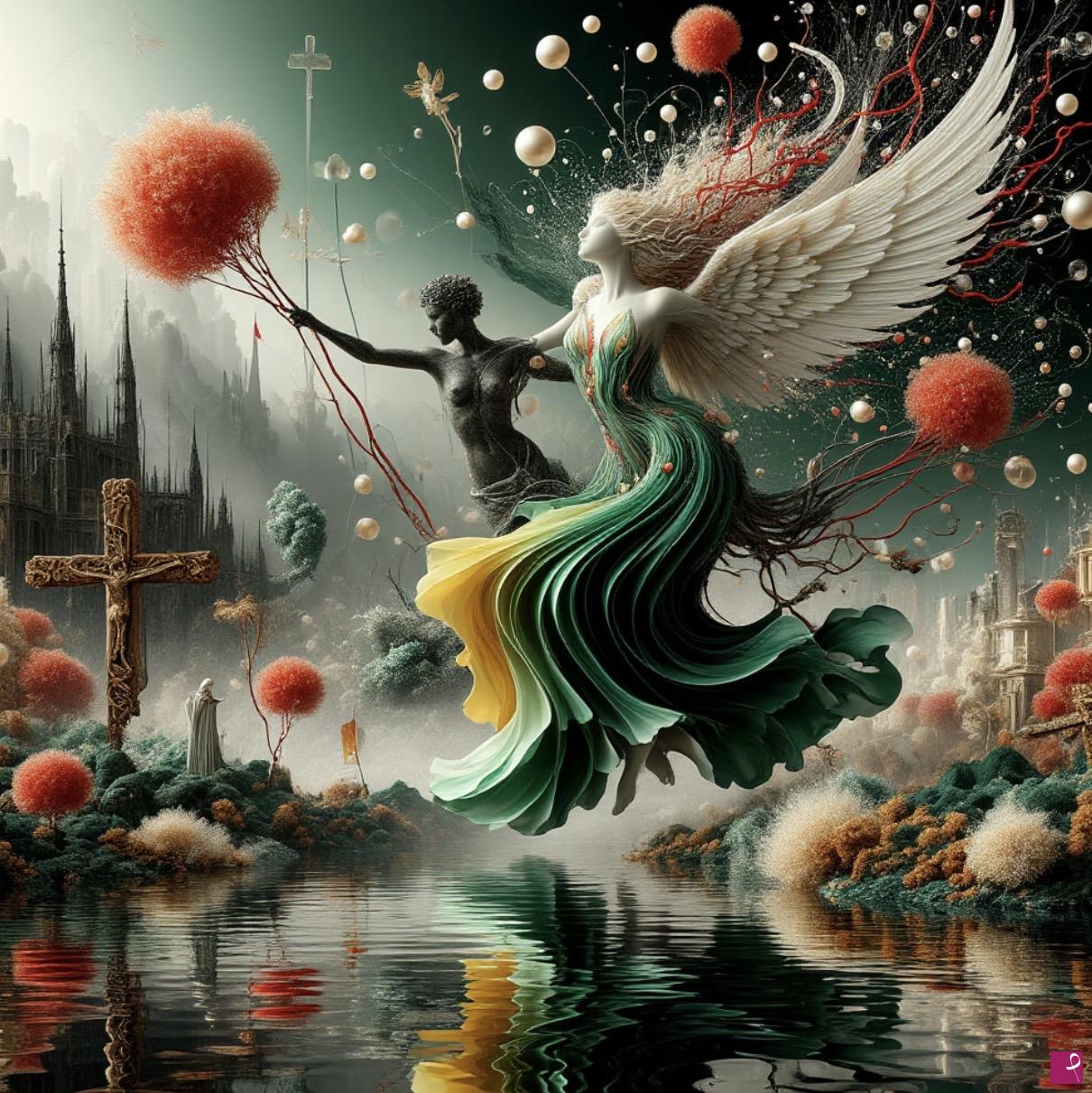 quadri in vendita online - Angelic protection