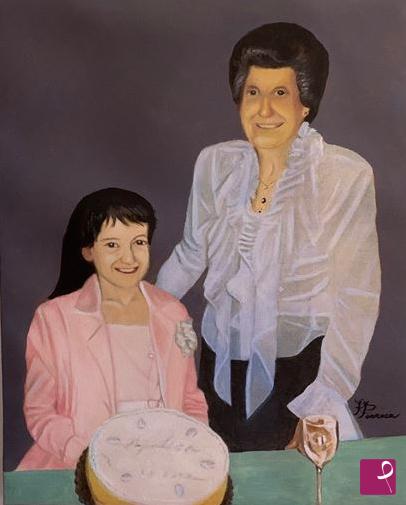 quadri in vendita online - Angelica e la nonna 