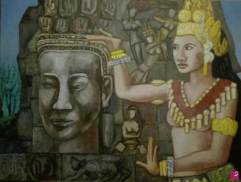 quadri in vendita online - Angkor il mio Oriente