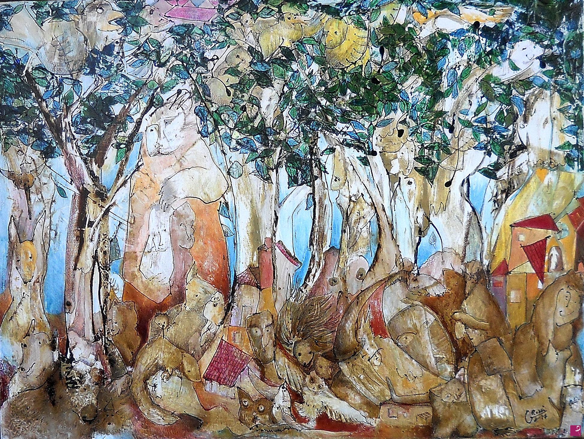 quadri in vendita online - Anima del bosco  80x60 cm x 2
