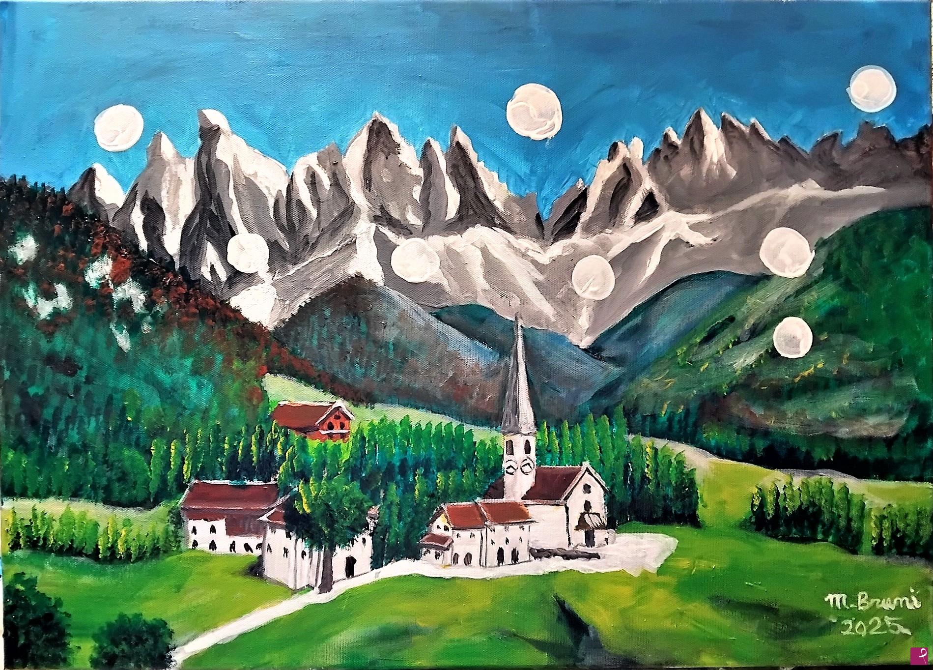 quadri in vendita online - Anime in val di Funes