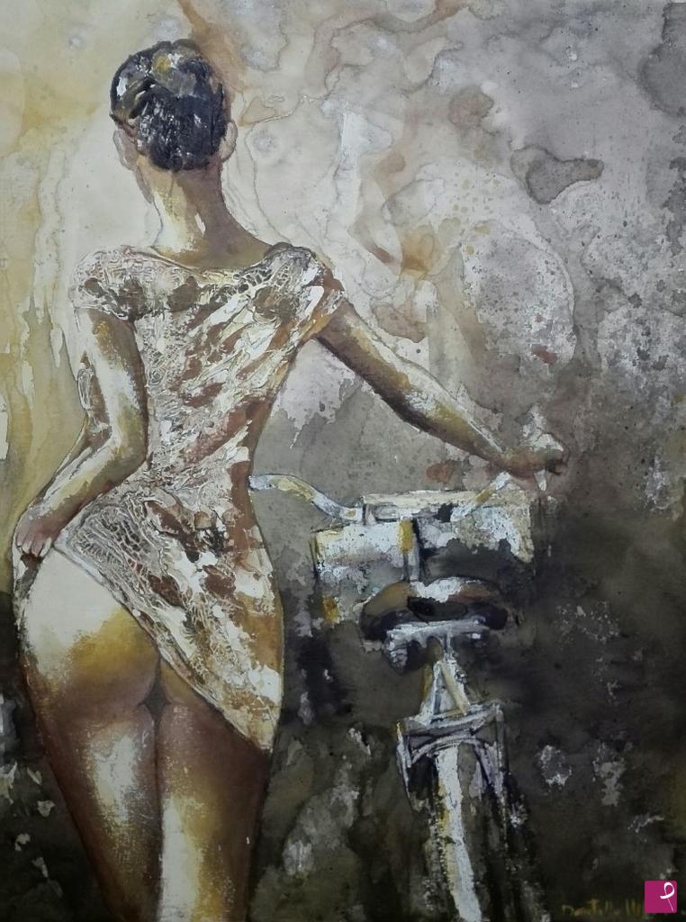 quadri in vendita online - Another woman...another bike