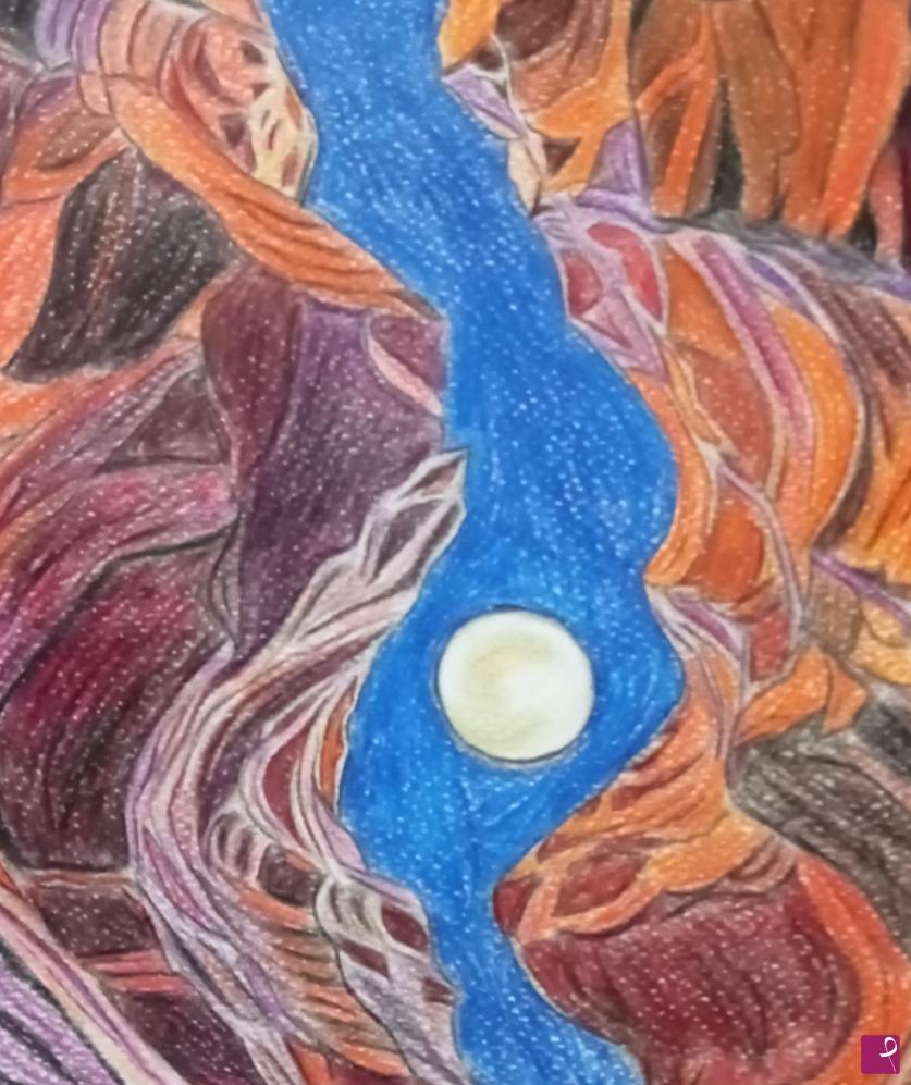 quadri in vendita online - "Antelope Canyon:luna tra le rocce"