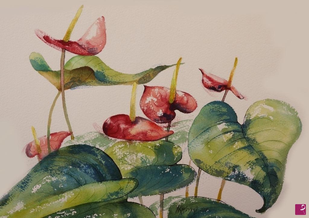quadri in vendita online - anthurium 