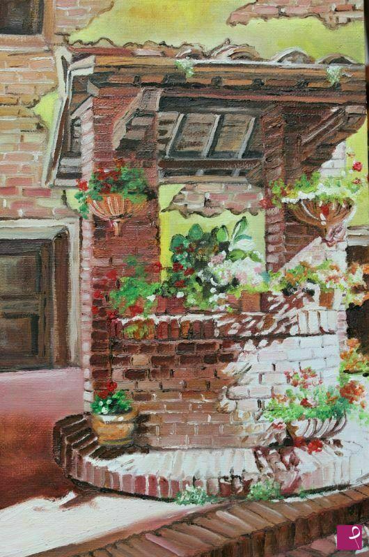 quadri in vendita online - Antico pozzo Toscano (Certaldo)