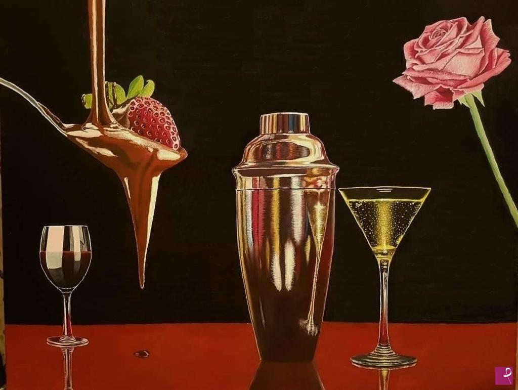quadri in vendita online - Aperitivo romantico 
