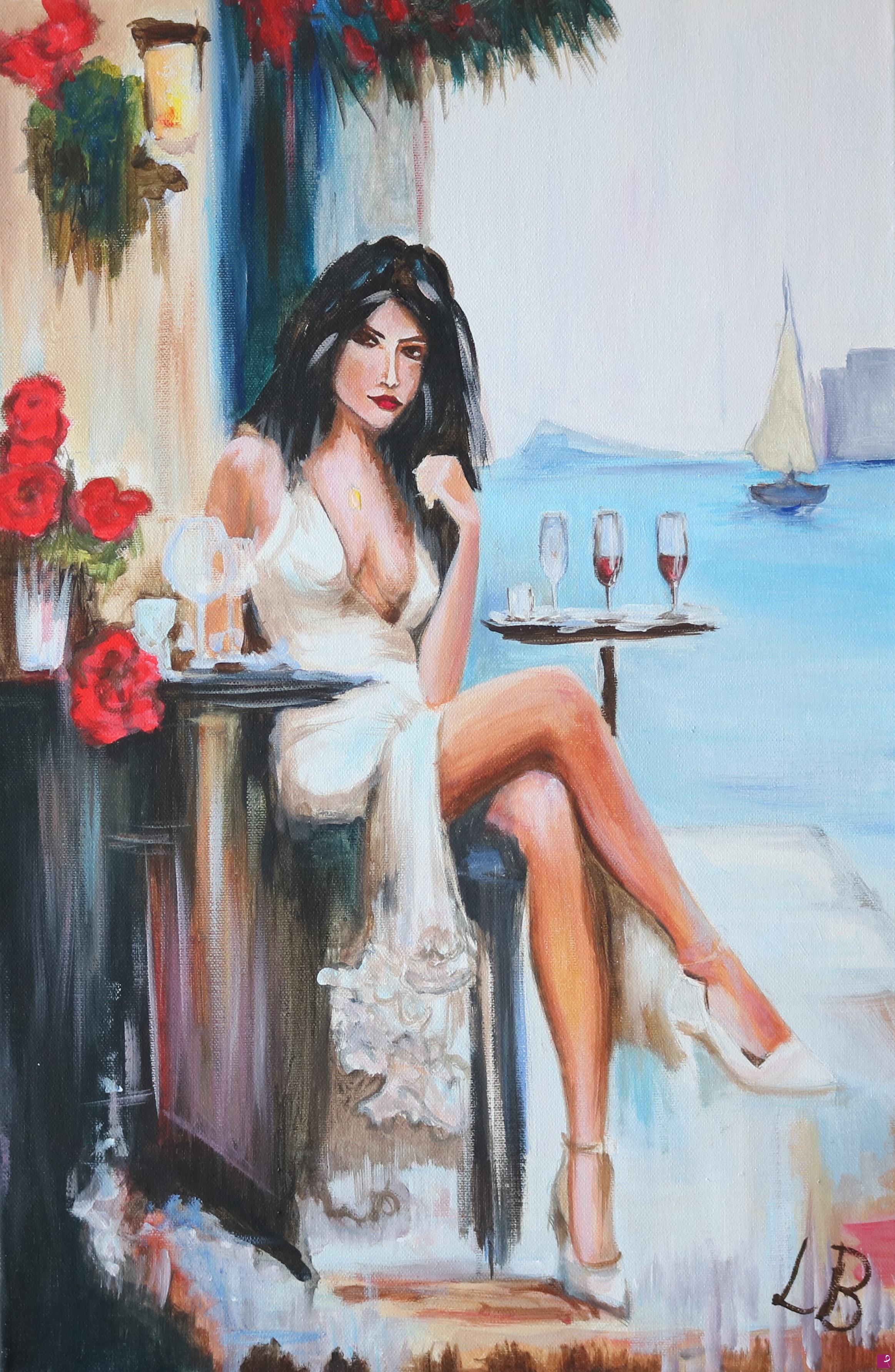 quadri in vendita online - Aperitivo sul mare