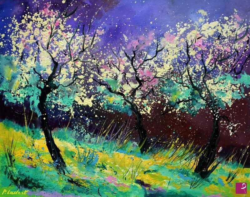 quadri in vendita online - Appletrees in spring 