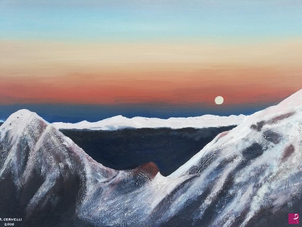 quadri in vendita online - Apuane al tramonto