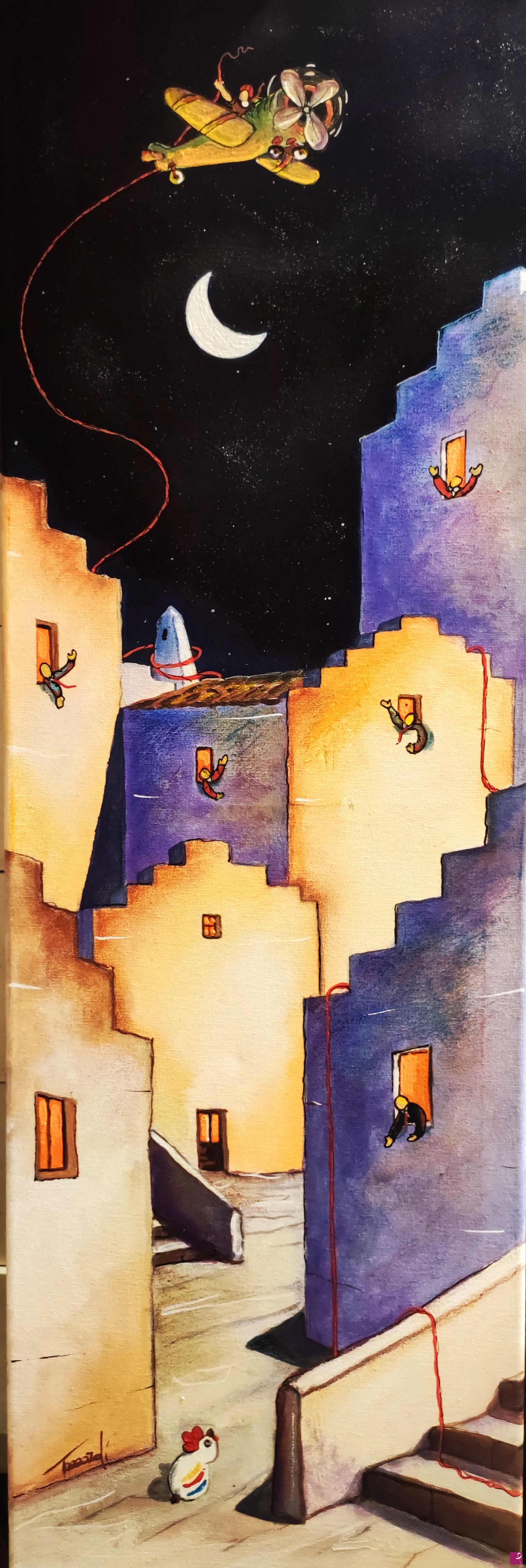 quadri in vendita online - Architettura millenaria, magie notturne nei Sassi