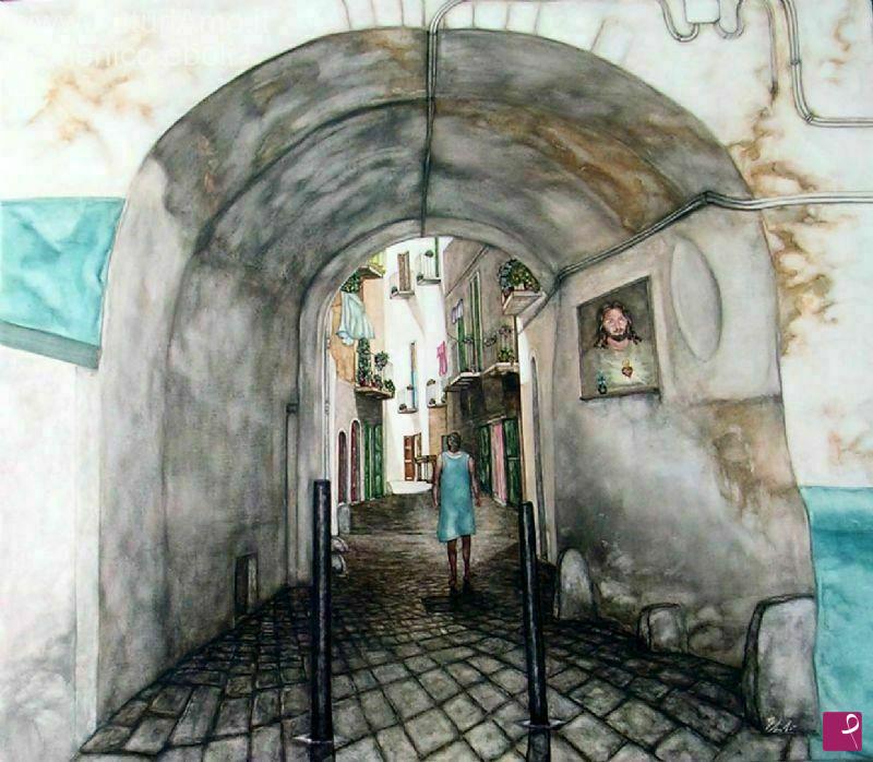 quadri in vendita online - Arco alto a Bari vecchia