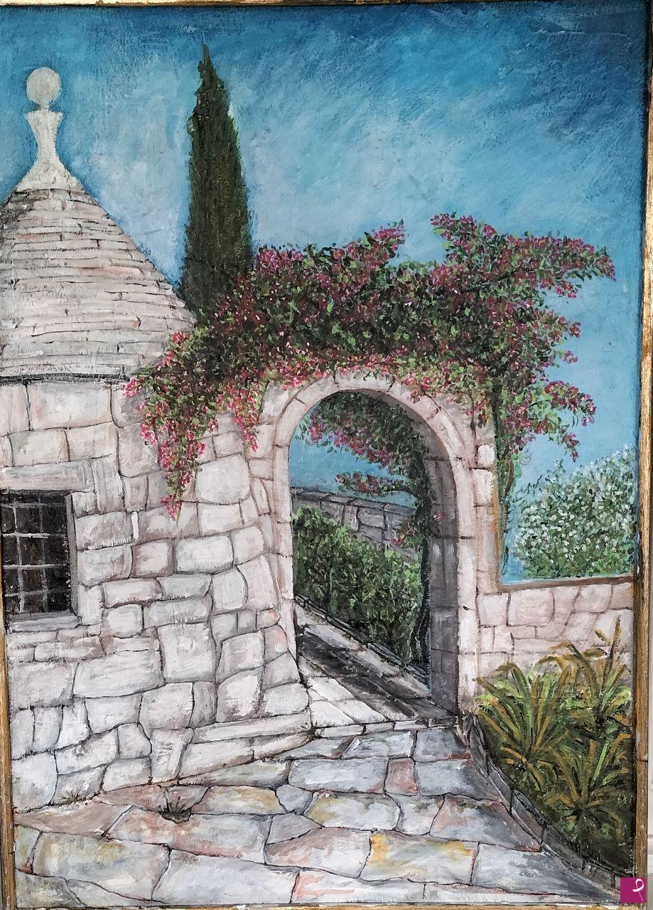 quadri in vendita online - Arco con rosa