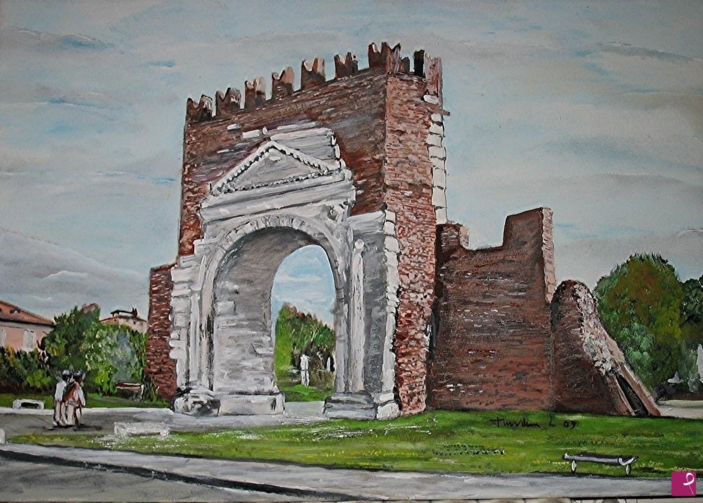 quadri in vendita online - Arco di Augusto Rimini