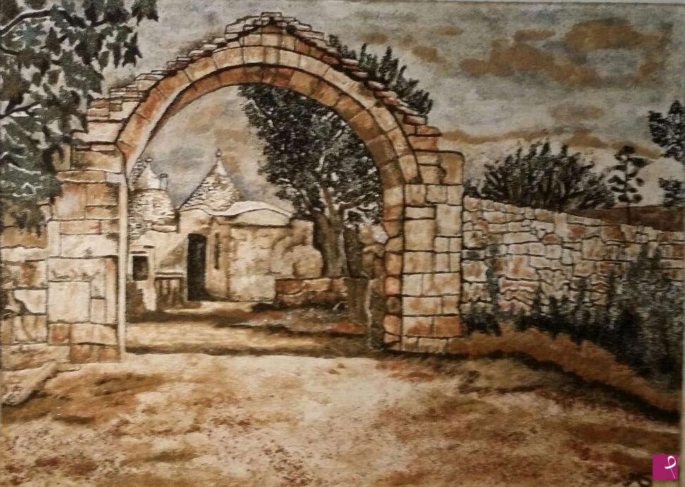 quadri in vendita online - Arco in campagna