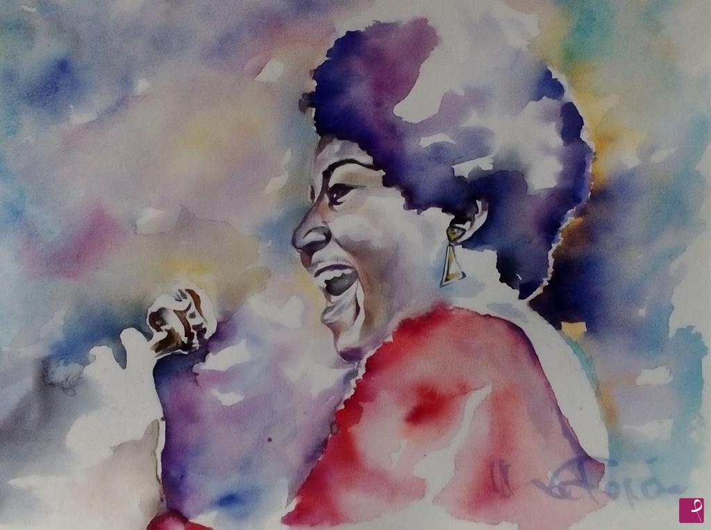 quadri in vendita online - Aretha Franklin