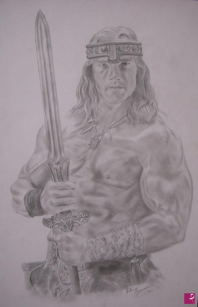 quadri in vendita online - Arnold Schwarzenegger  "Conan il Barbaro"