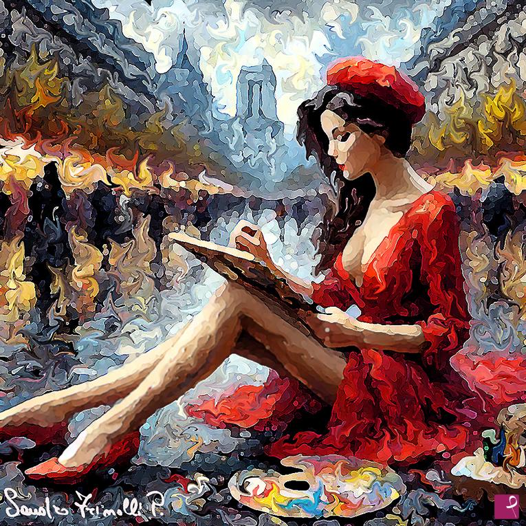 quadri in vendita online - Artista di strada