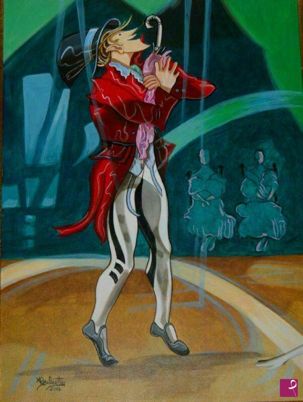 quadri in vendita online - artista nel circo