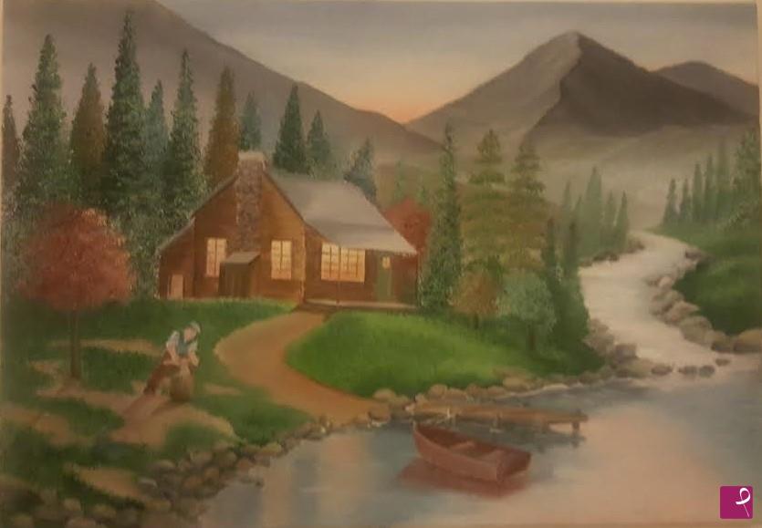 quadri in vendita online - ARTmountain_Cottage_in_primavera.jpg