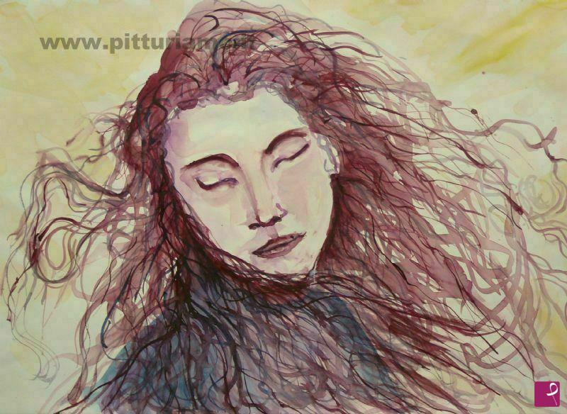quadri in vendita online - ascoltando il vento