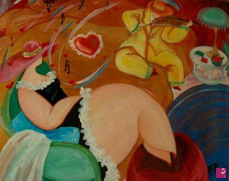 quadri in vendita online - Ascoltando l'amore
