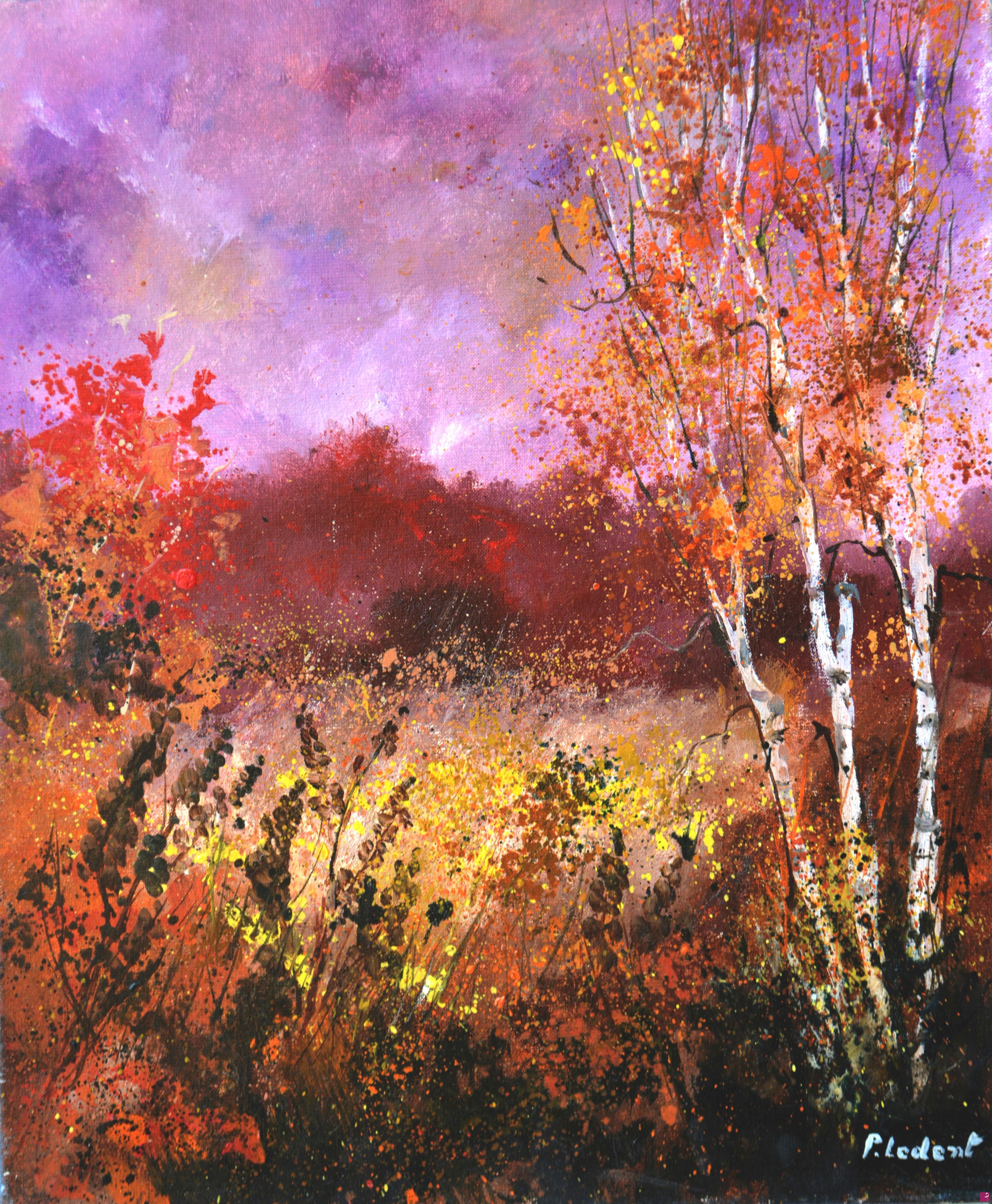 quadri in vendita online - Aspentrees in autumn
