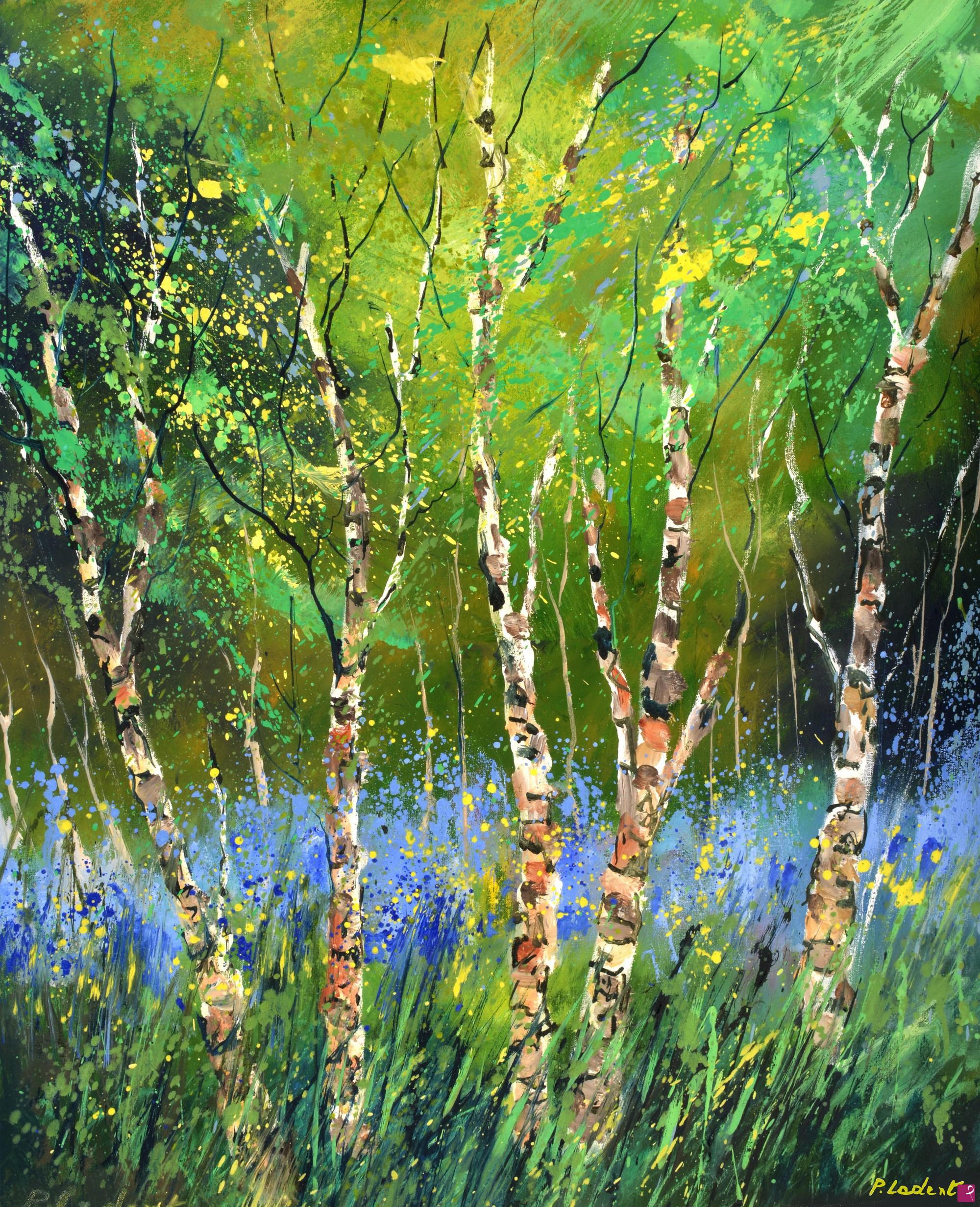 quadri in vendita online - Aspentrees in spring