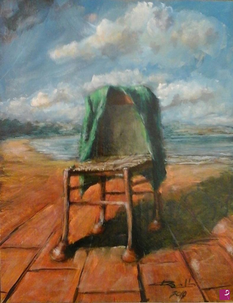 quadri in vendita online - Aspettando Godot 40x50