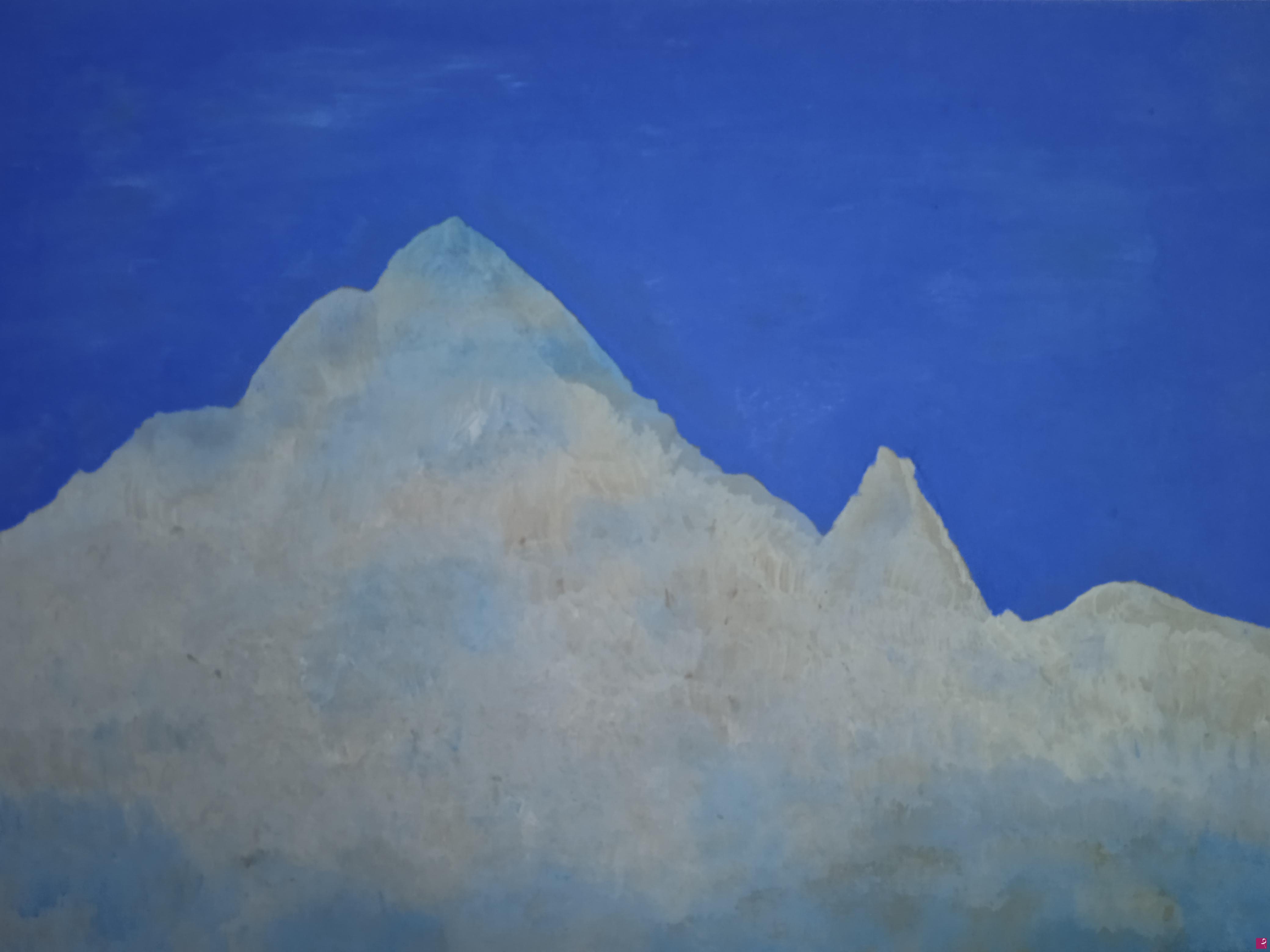 quadri in vendita online - Aspettare il Monviso 