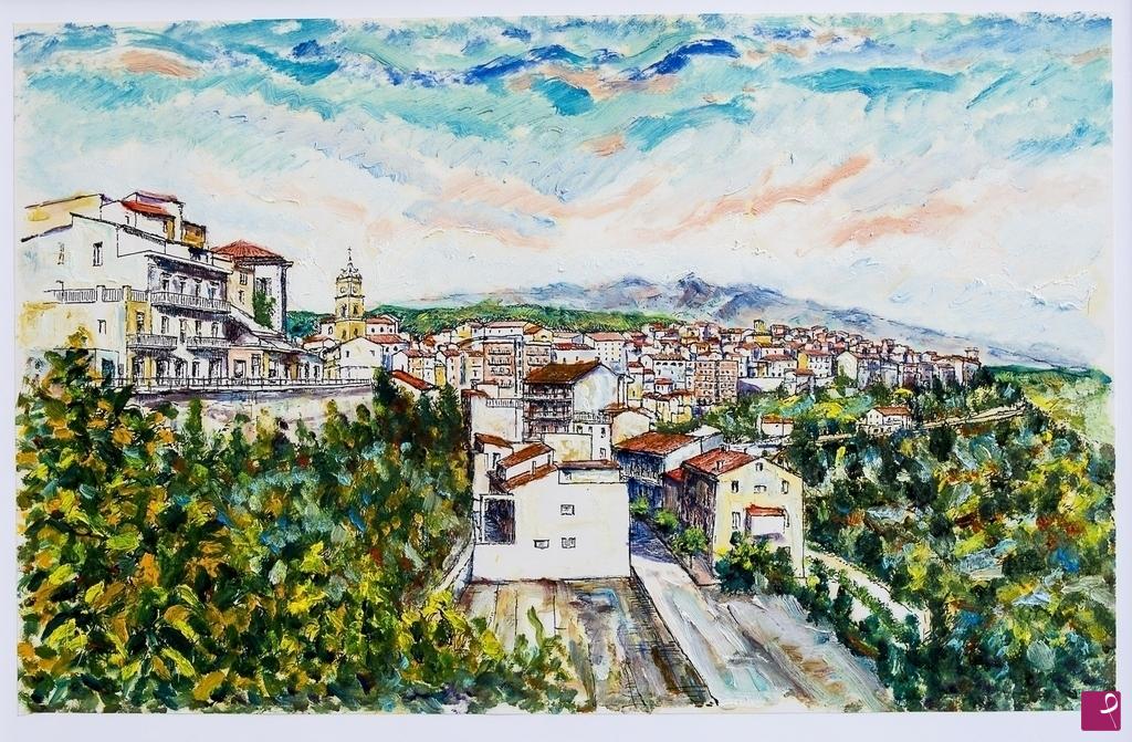 quadri in vendita online - ATESSA - PANORAMA DA VIA DUCA DEGLI ABRUZZI