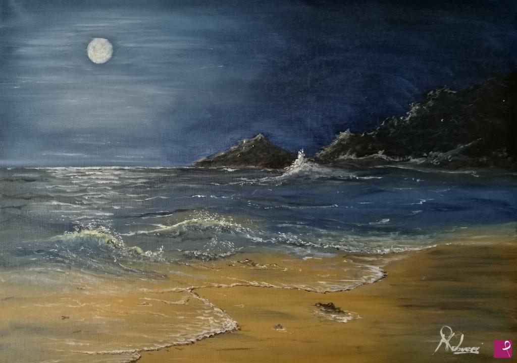 quadri in vendita online - Atmosfera lunare