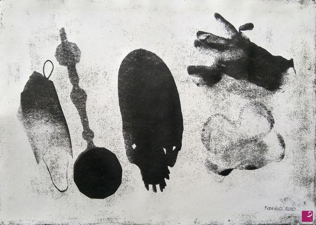 quadri in vendita online - Atomic Vanitas, Composizione con D.P.I., Candeliere e Teschio