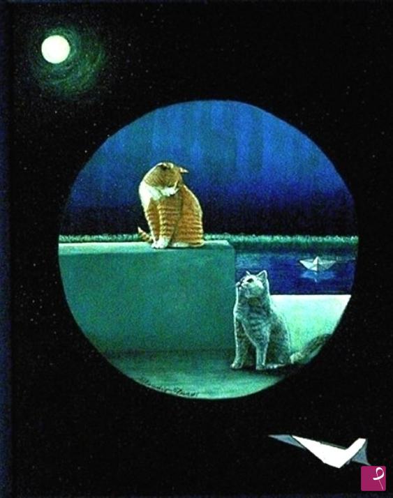 quadri in vendita online - Au clair de la lune