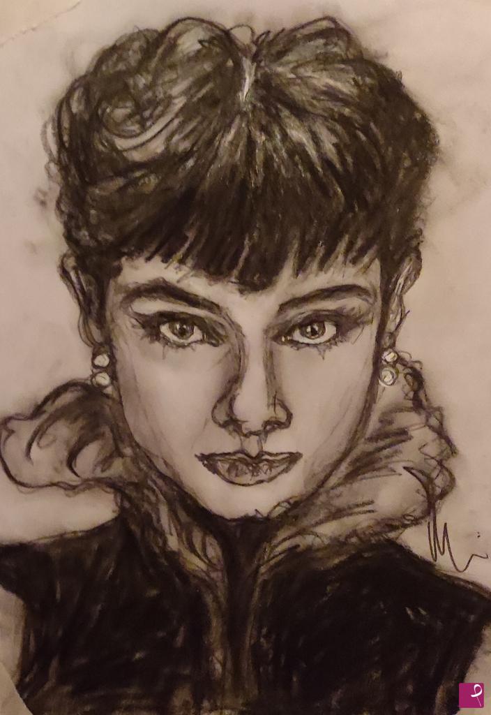 quadri in vendita online - Audrey Hepburn - DarkLady -