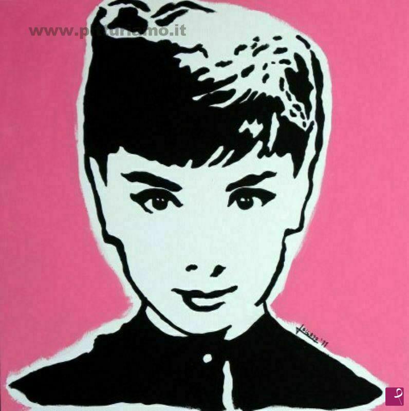 quadri in vendita online - Audrey in pink