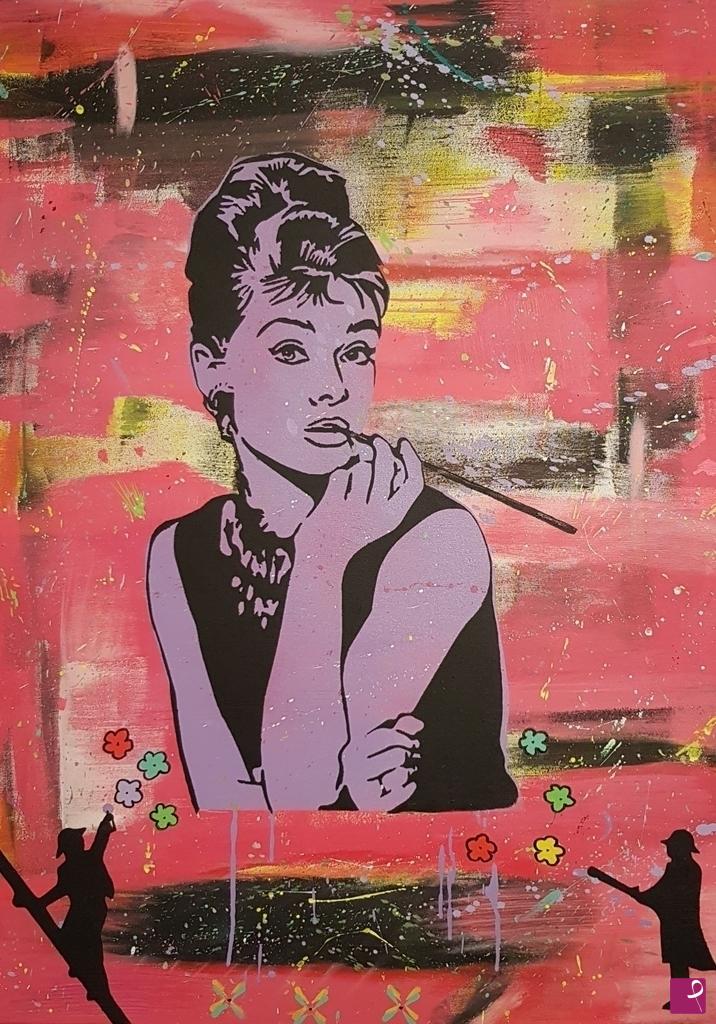 quadri in vendita online - Audrey in wonderland