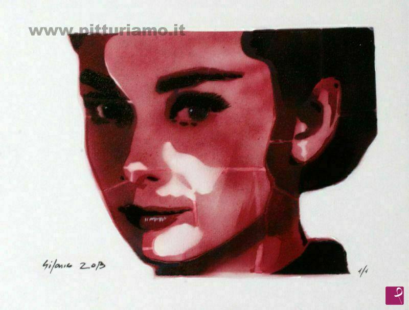 quadri in vendita online - Audry Hepburn