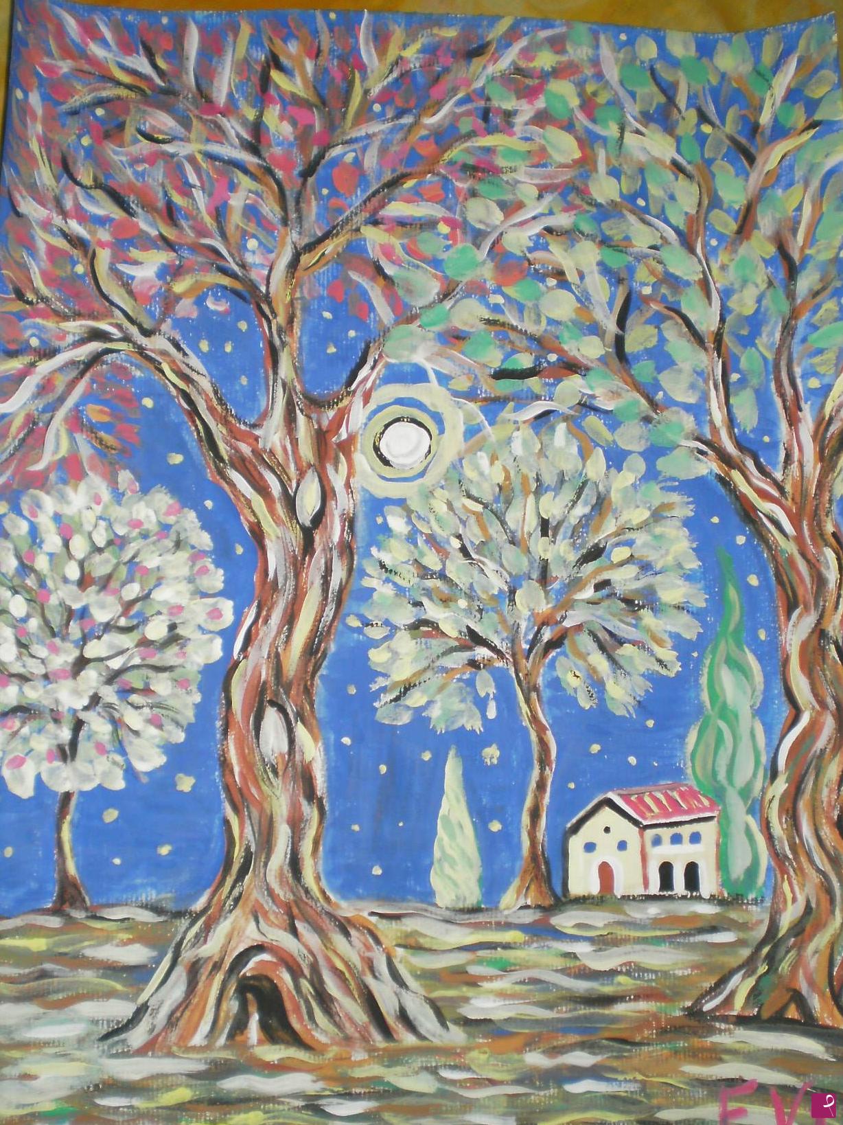 quadri in vendita online - August starry night