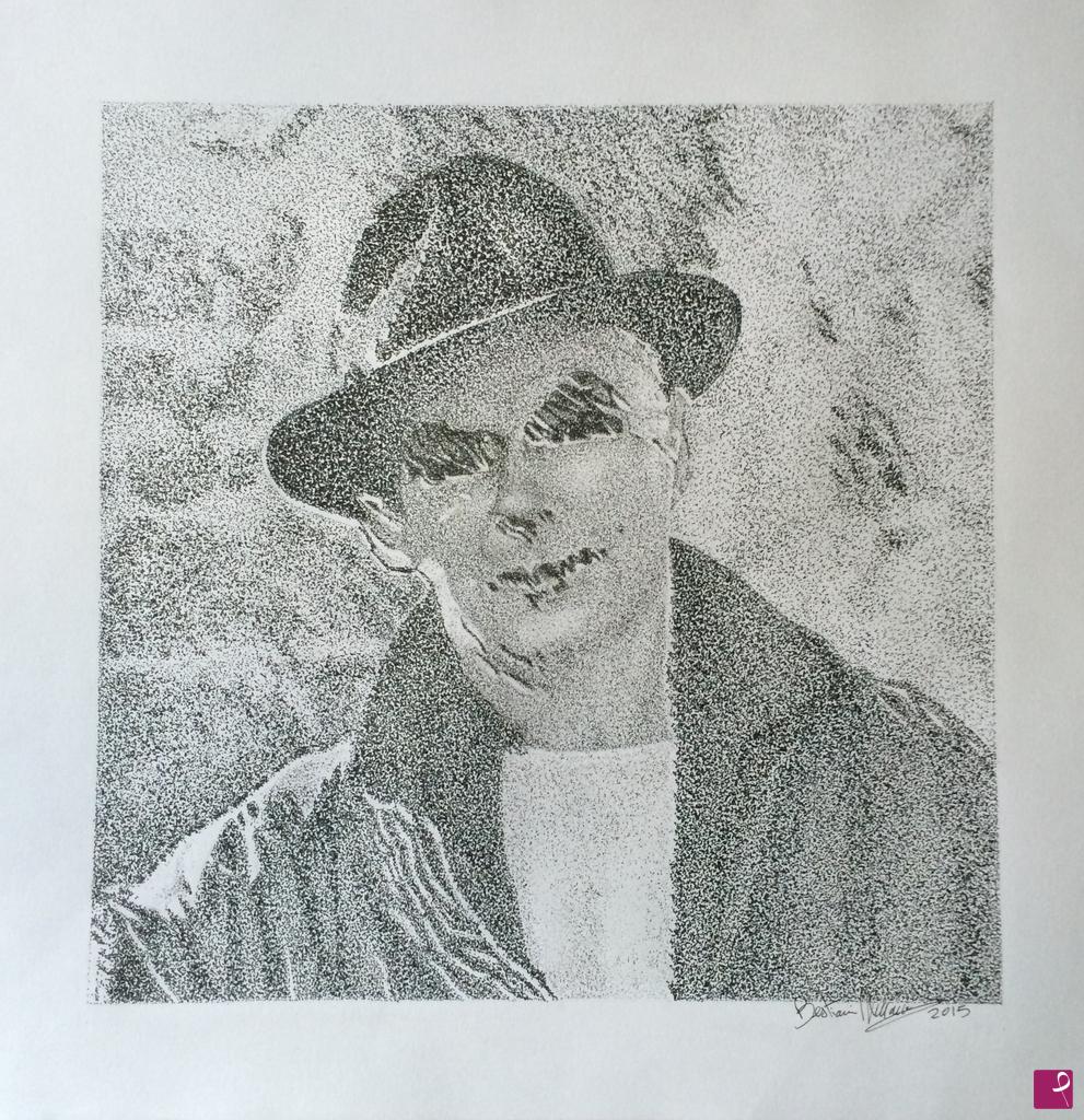 quadri in vendita online - Autoritratto con cappello