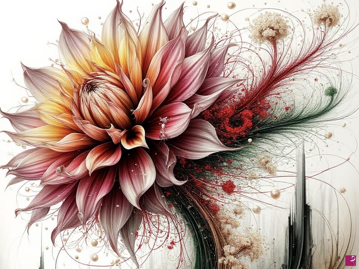 quadri in vendita online - Autumn flower