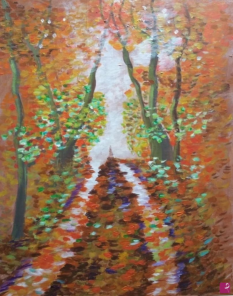 quadri in vendita online - Autumn leaves