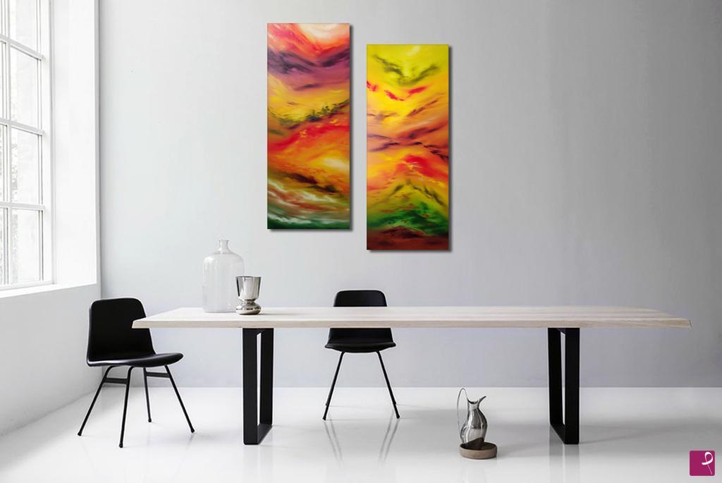 quadri in vendita online - Autumn leaves, Diptych, Full series