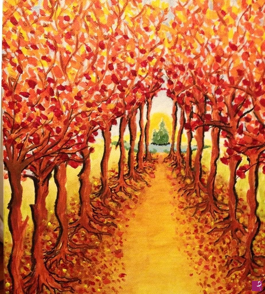 quadri in vendita online - Autunno - al parco