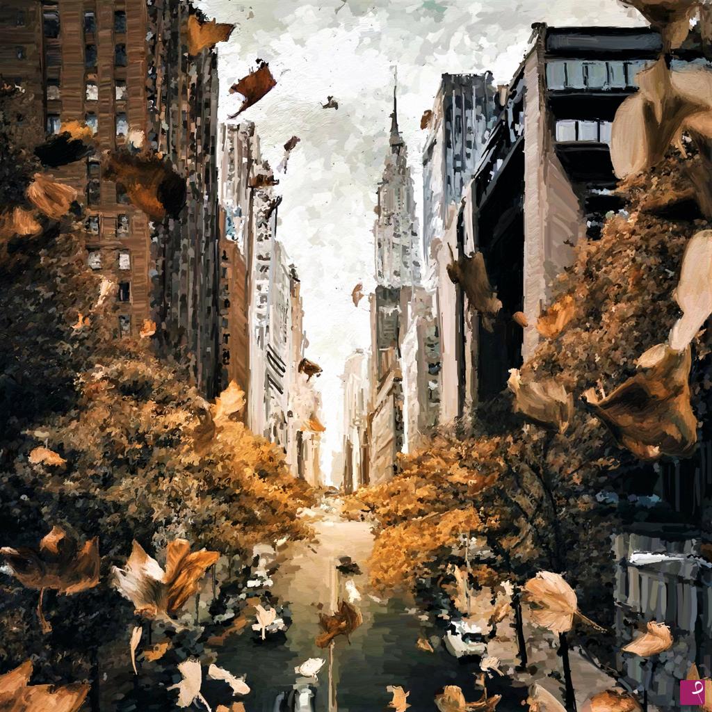 quadri in vendita online - Autunno a Manhattan
