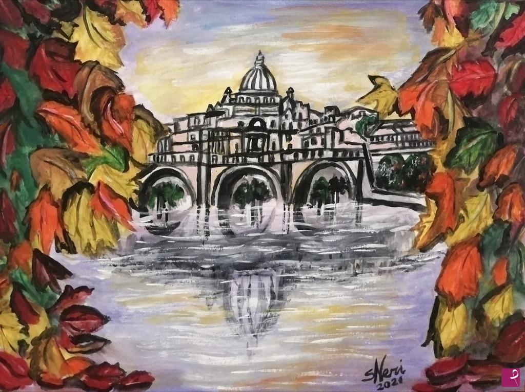 quadri in vendita online - Autunno a Roma 