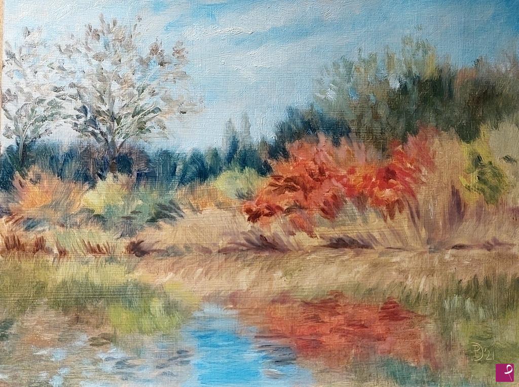 quadri in vendita online - Autunno al Parco Nord