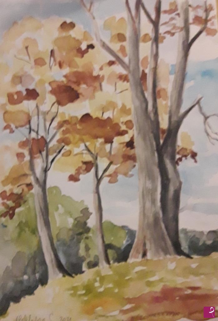 quadri in vendita online - Autunno. Alberi.